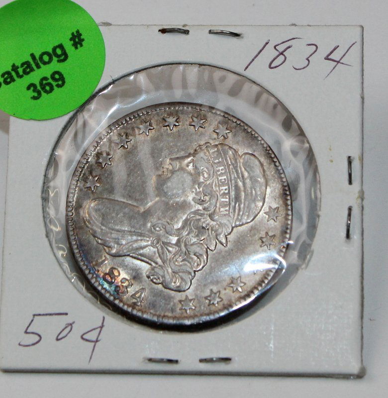 1834 CAPPED BUST HALF: 1834 CAPPED BUST HALF