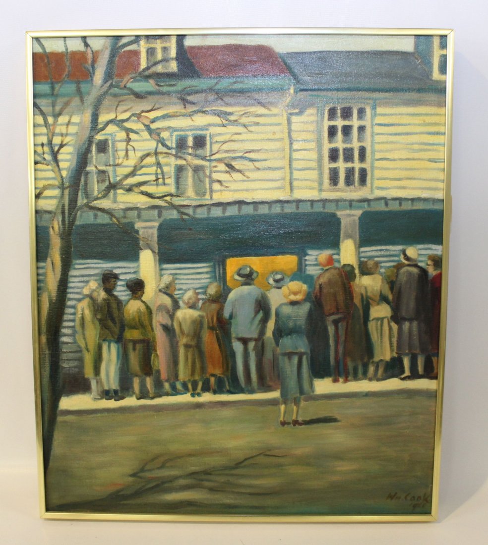 O/C BY: WILLIAM COOK: COUNTY AUCTION 1966 23 3/4" X 19 3/4"