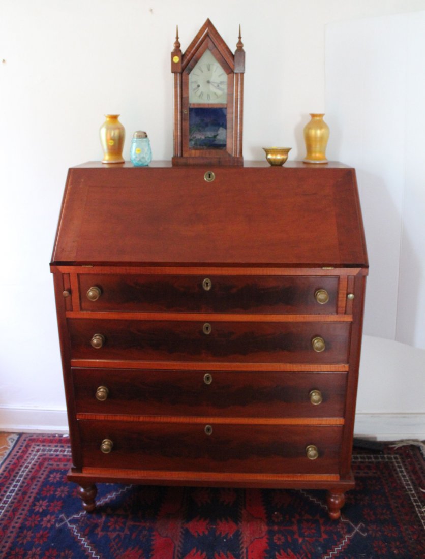 CHERRY SLANT FRONT DESK: CHERRY SLANT FRONT DESK 50"X30"X20 1/2"