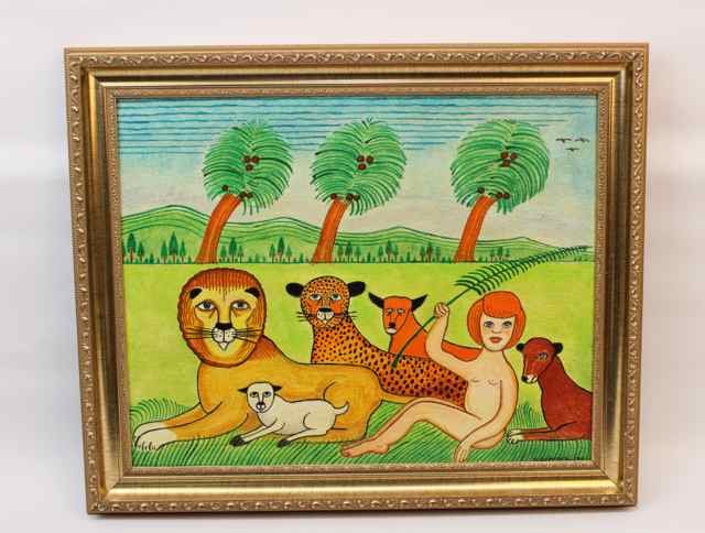 JACK SAVITSKY "PEACE": OIL ON BOARD - SIGNED AND DATED 1978 - 16"X20"