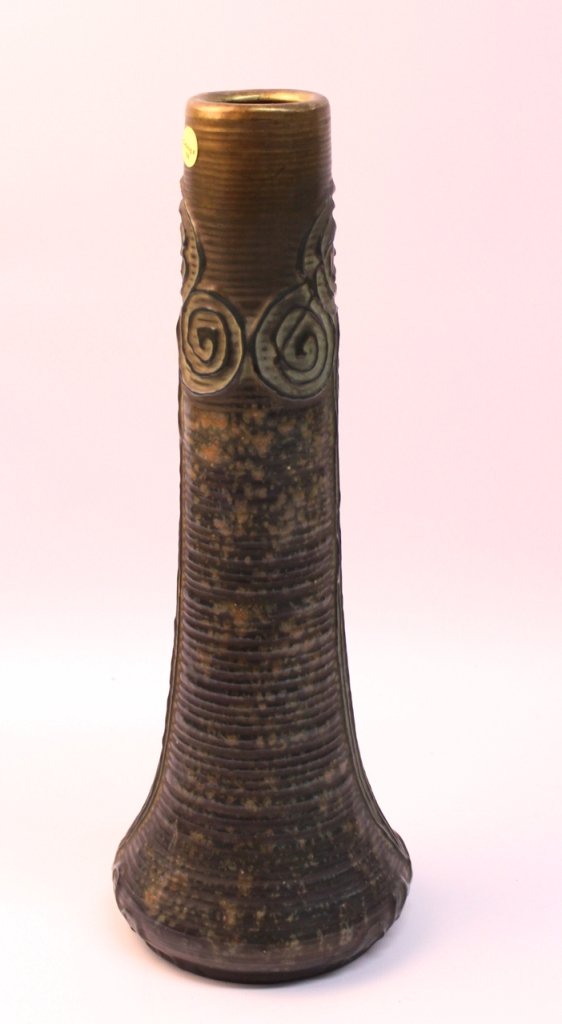 AMPHORA VASE: ARTS AND CRAFTS AUSTRIAN AMPHORA VASE - 17 1/4"