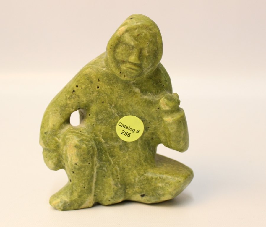 INUIT FIGURE: LABEL ON BOTTOM - CANADA ESKIMO ART 5"
