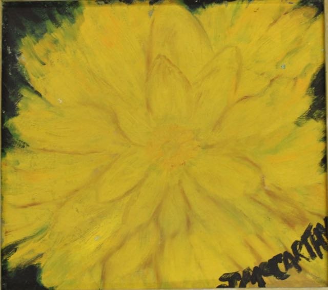 JUSTIN MCCARTHY: OIL ON CANVAS SIGNED LOWER RIGHT "FLORAL". 9" X 10"