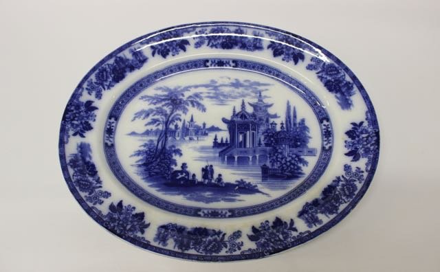 FLOW BLUE PLATTER (1 of 3)