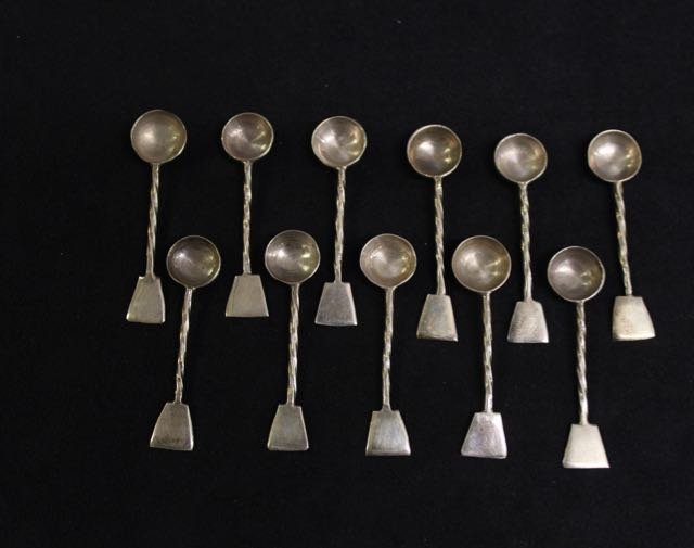STERLING SILVER SALT SPOONS (1 of 3)