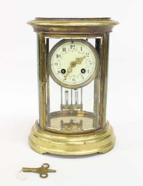 BRASS CASED FRENCH CLOCK (1 of 3)
