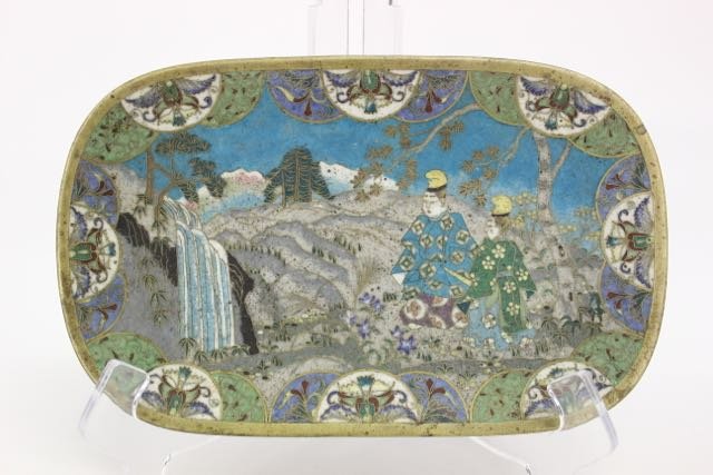CHINESE CLOISONNE TRAY (1 of 4)