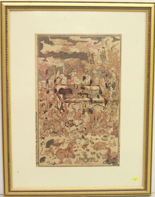 JAPANESE WOODBLOCK HAND COLORED PRINT (1 of 4)