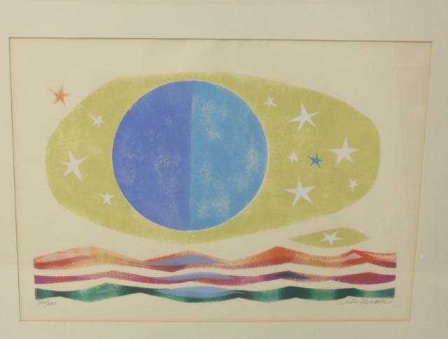 ANTON REFEGIER MIXED MEDIA: SIGNED AND NUMBERED LOWER RIGHT AND LEFT 200/260 - FRAMED AND MATTED MIXED MEDIA 14 1/2" X 20"