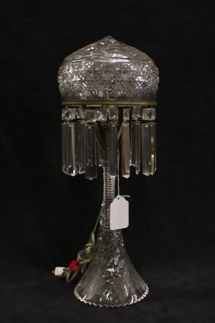 CUT GLASS TABLE LIGHT (1 of 1)