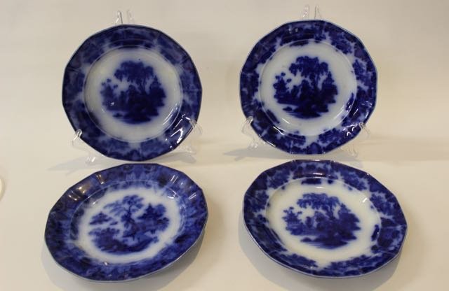 FLOW BLUE DINNER PLATES (1 of 2)
