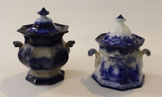 FLOW BLUE SUGAR BOWLS (1 of 7)