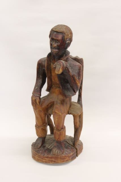 FOLK ART CARVING OF MAN (1 of 7)