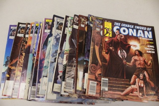 THE MARVEL COMICS GROUP: 22 ISSUES - "CONAN THE SAVAGE SWORD" $1 - $2.25
