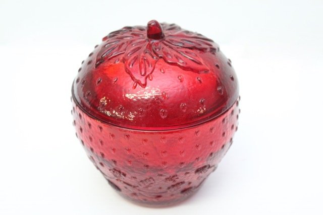 Longaberger Pottery: Collector's Club Strawberry Jam Jar