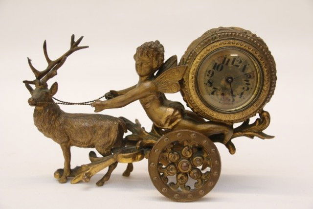 FIGURAL MANTLE CLOCK (1 of 3)