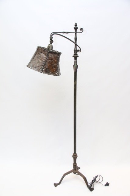 CAST METAL, BRASS, AND COPPER FLOOR LIGHT (1 of 5)