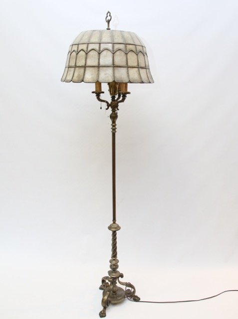 METAL AND BRASS FLOOR LIGHT (1 of 5)