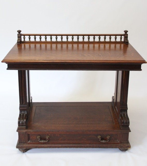 EARLY OAK COLLAPSIBLE DESK (1 of 4)