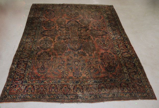 ANTIQUE HANDMADE SAROUK RUG (1 of 5)