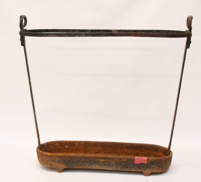 HAND WROUGHT UMBRELLA STAND: HAND WROUGHT METAL UMBRELLA STAND 26"H X 28"L X 11"W