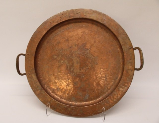 GUSTAV STICKLEY  HAND HAMMERED COPPER TRAY (1 of 4)
