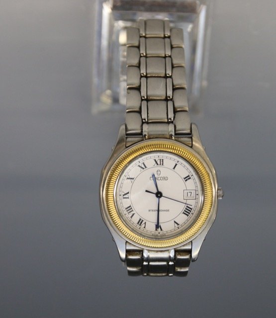 CONCORD STEEPLECHASE MEN'S WRIST WATCH: 18K AND STAINLESS - SER# 868275 - #15.65.220.4 - WATER RESISTANT