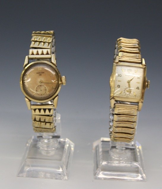 PR. MEN'S WRIST WATCHES: BULOVA SER# 8261650 - HAMILTON W/ 10K GOLD FILLED CASE