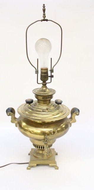 BRASS SAMIVAR STYLE TABLE LIGHT (1 of 4)