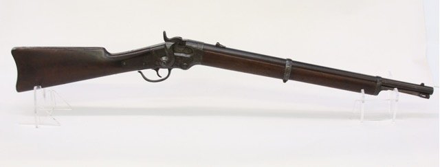CIVIL WAR BALL BREACH LOADING CARBINE: SADDLE RING CARBINE - FRAME STAMPED E.G. LAMSON AND CO. WINDSOR, VT WITH PATENT DATES - INSPECTOR CARTOUCH Dimensions: