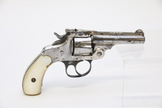 SMITH AND WESSON POCKET PISTOL: .32 CAL ANTIQUE - SER# 71921- WITH CASE - 32 DA Dimensions: