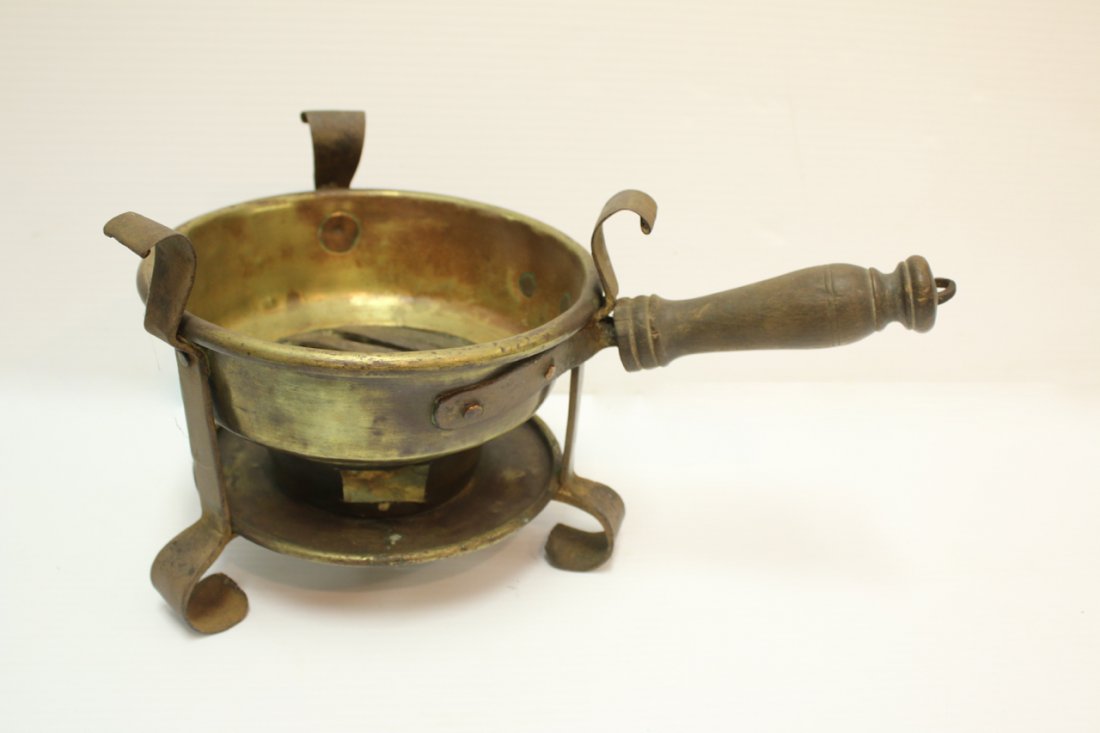 HAND WROUGHT GRILL: WOOD. BRASS, AND WROUGHT IRON GRILL - HAND WROUGHT 12 1/2" X 6 3/4"