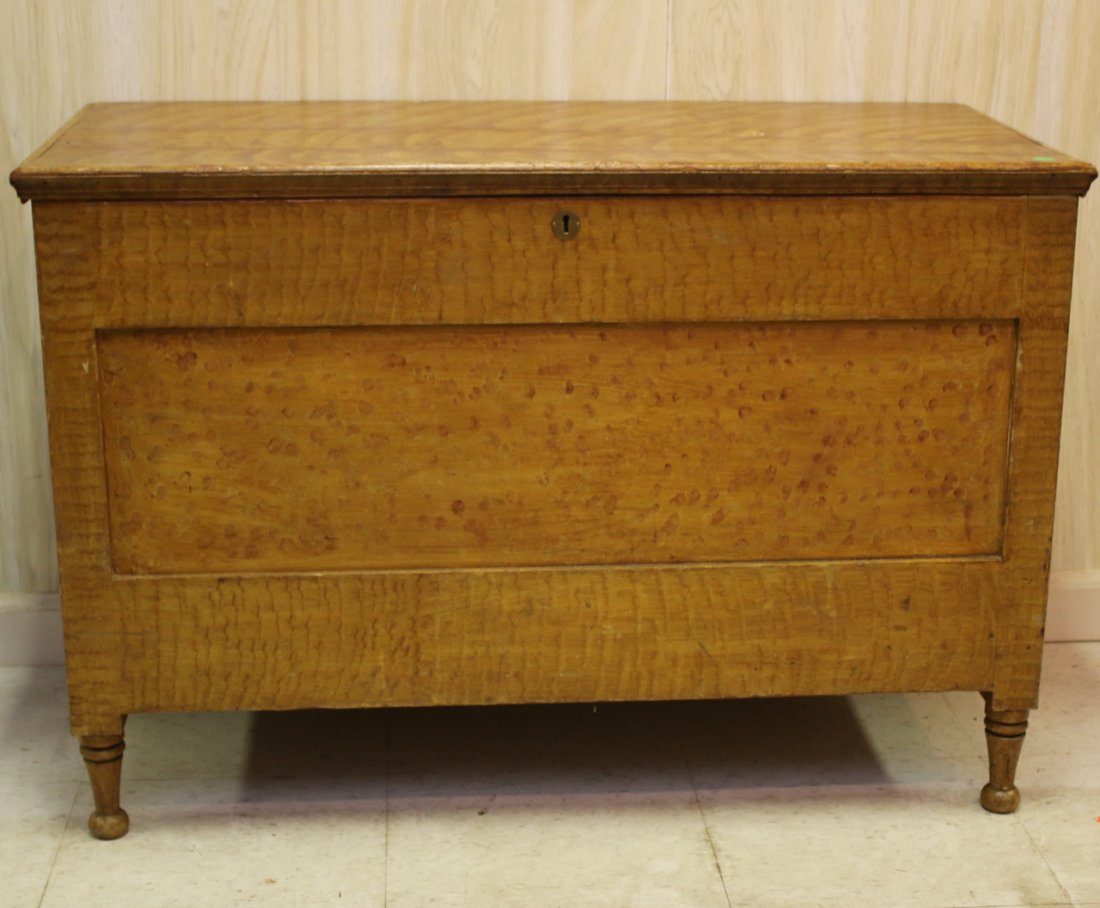 PAINTED DECORATED BLANKET CHEST (1 of 4)