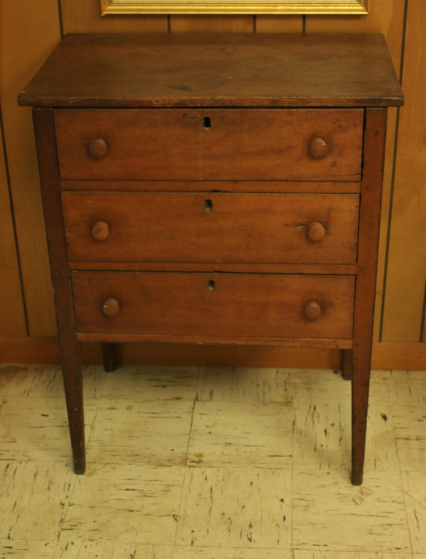 EARLY THREE DRAWER CHEST (1 of 8)