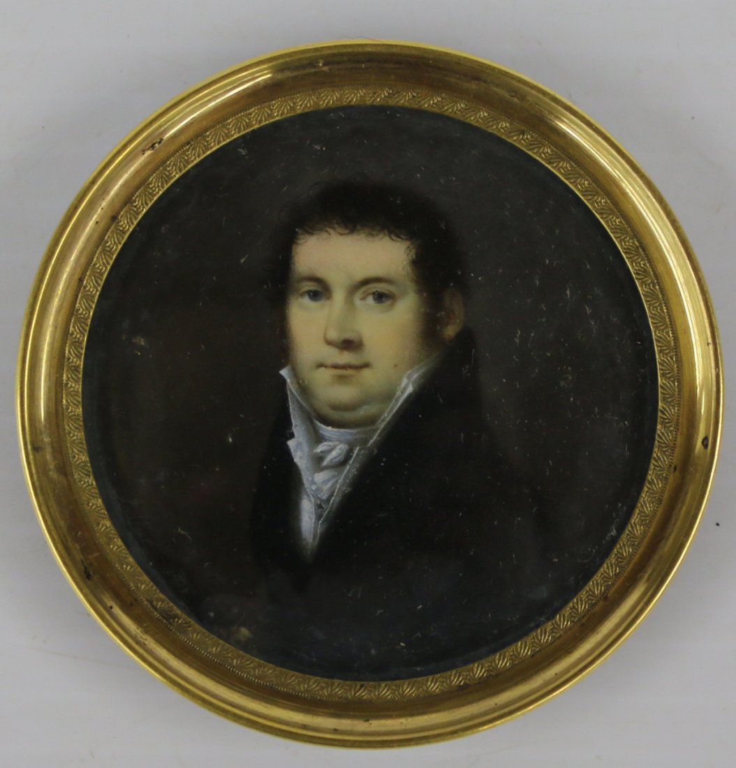 19TH CENTURY MINIATURE PORTRAIT ON PAPER (1 of 2)