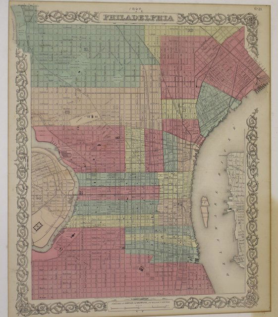 JOHNSON AND BROWNING 1860 PLAN OF PHILADELPHIA (1 of 3)