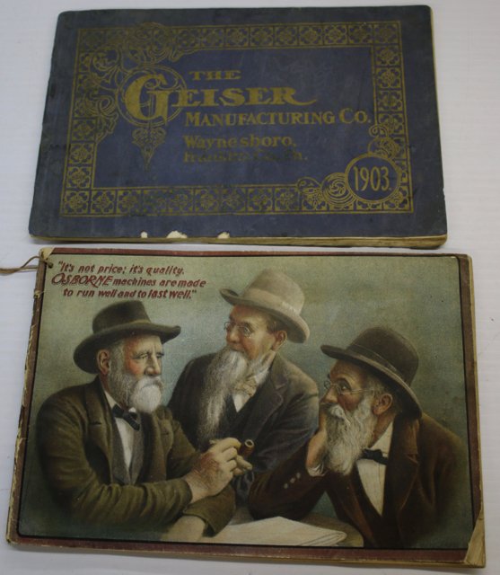 VINTAGE PAPER GOOD LOT: OSBORNE & CO. AUBURN, NEW YORK - GEISER MANUFACTURING CO. WAYNESBORO, PA - MACHINERY CATALOGUE LOT