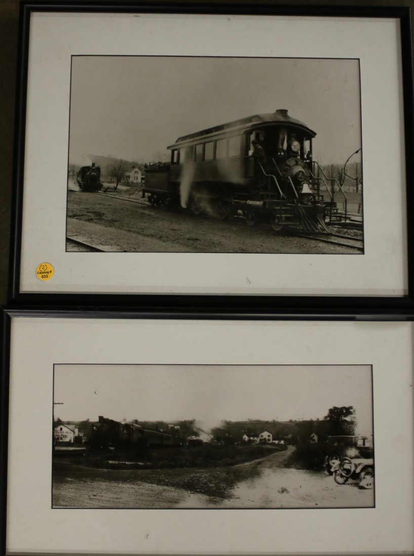 PR. OF FRAMED TRAIN PHOTOGRAPHS (1 of 3)