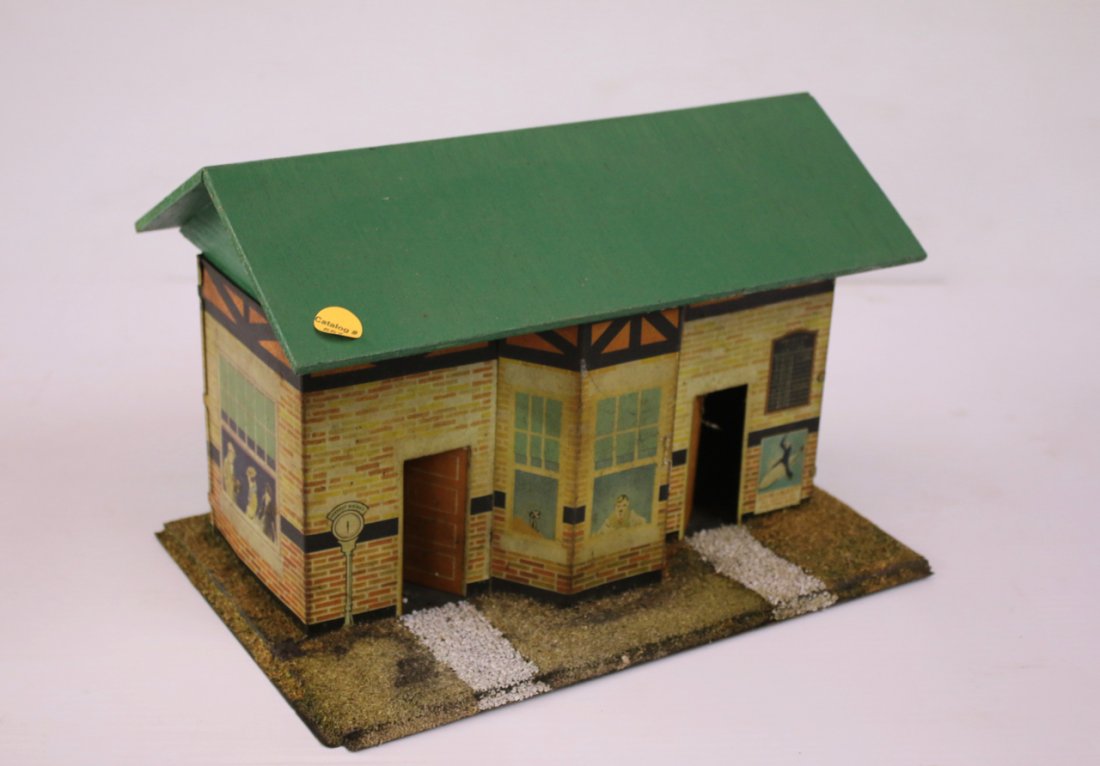 TIN LITHOGRAPH TRAIN STATION (1 of 2)