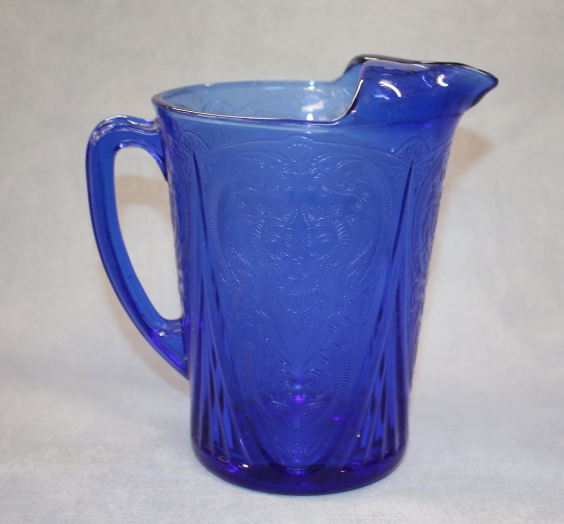 COBALT BLUE DEPRESSION GLASS  HAZEL ATLAS ROYAL LACE (4 (1 of 2)