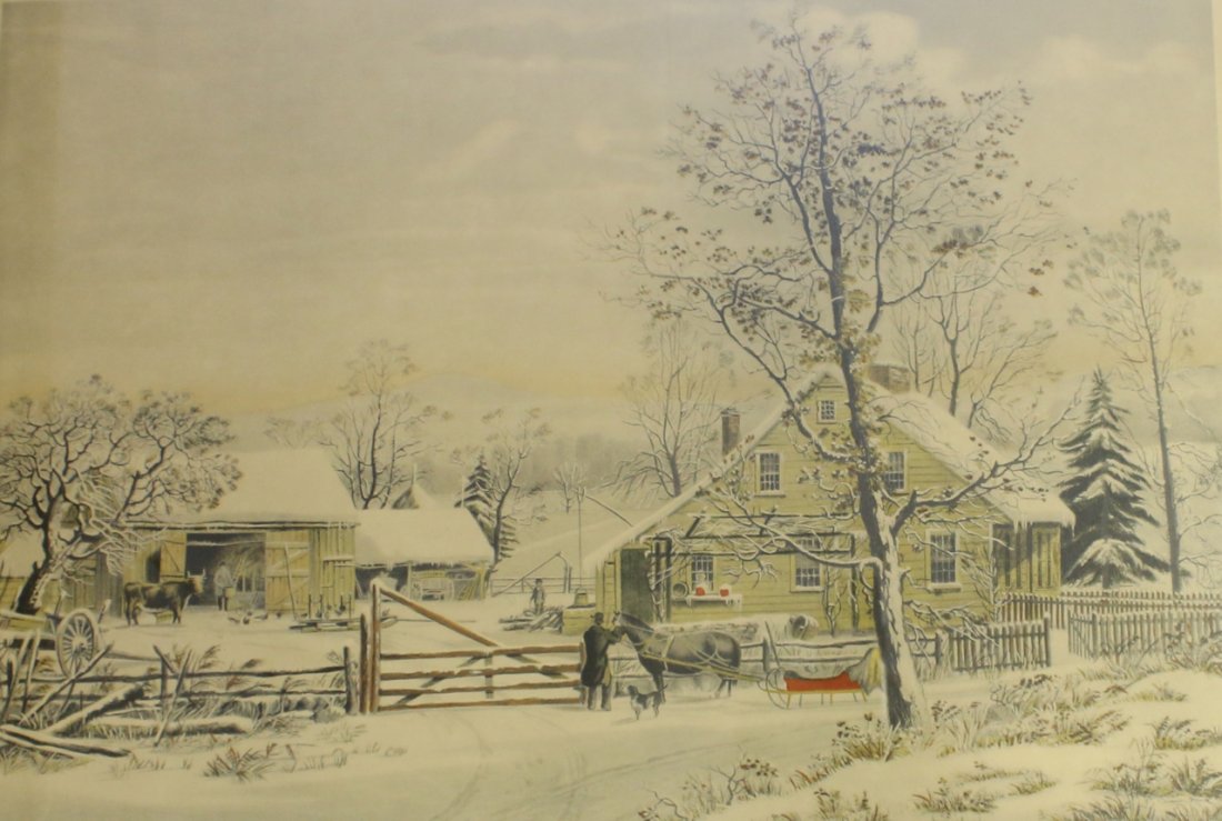 CURRIER AND IVES LITHO (1 of 3)