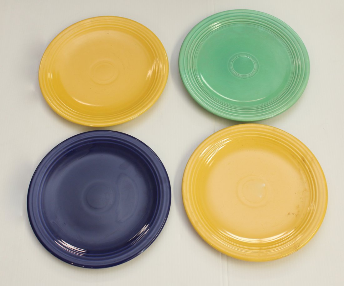 4- FIESTA CHOP PLATES: FIESTA WARE PLATES Dimensions: 12"