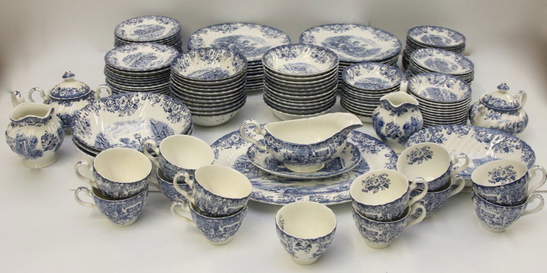 471) ジョンソンブラザーズの「Coaching scenes」4枚セット Amazon.com | Johnson Brothers Blue Coaching Scenes Bread