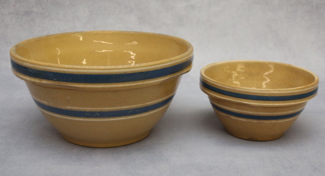 (2) YELLOW WARE MIXING BOWLS (1 of 3)