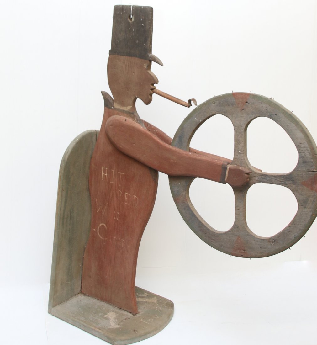 FOLK ART WOODEN GAMING WHEEL (1 of 2)