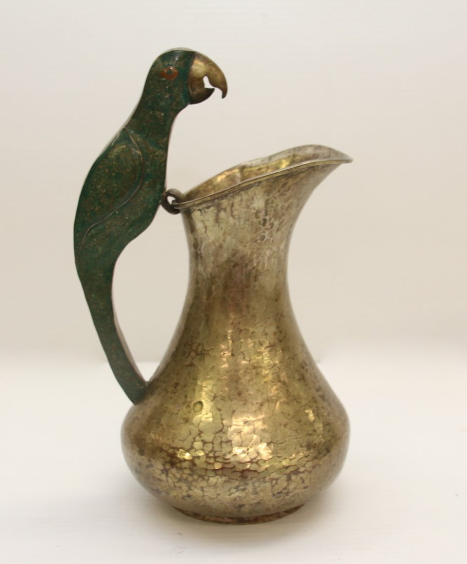 SILVER PLATED PARROT HANDLE PITCHER (1 of 3)