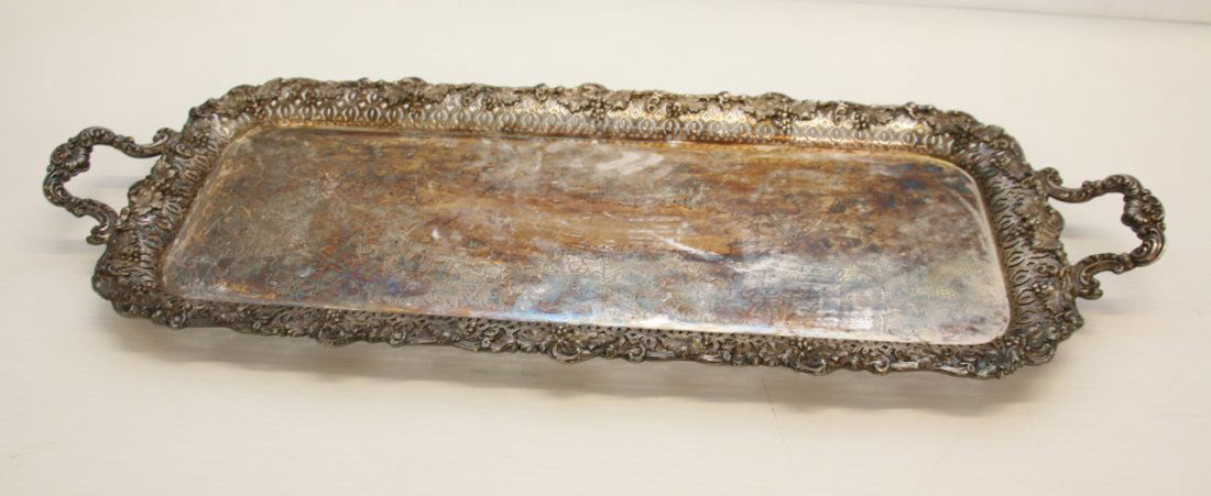 SHEFFIELD PLATE RETICULATED TRAY (1 of 4)