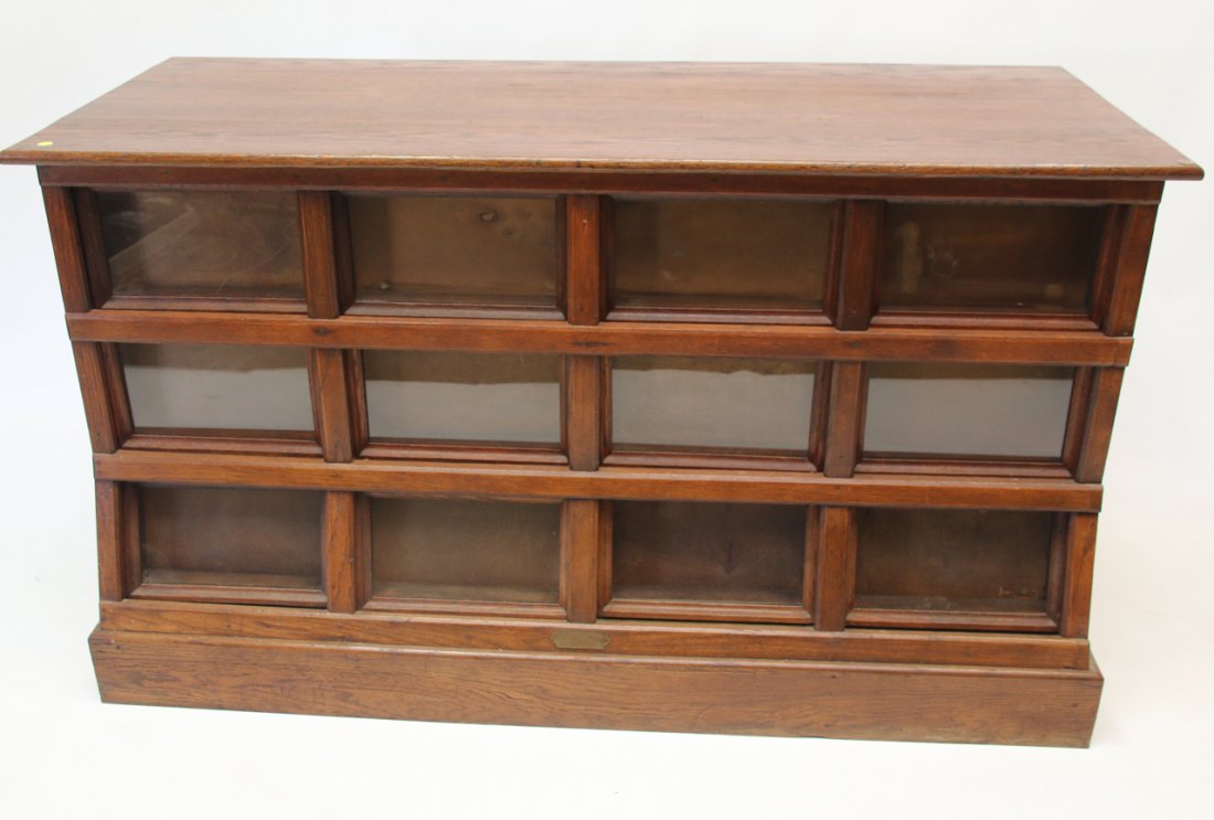 ANTIQUE OAK SEED CABINET (1 of 7)