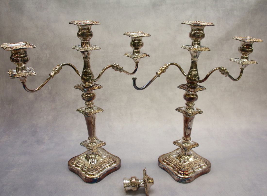 PR. SILVER PLATE CANDELABRAS (1 of 3)