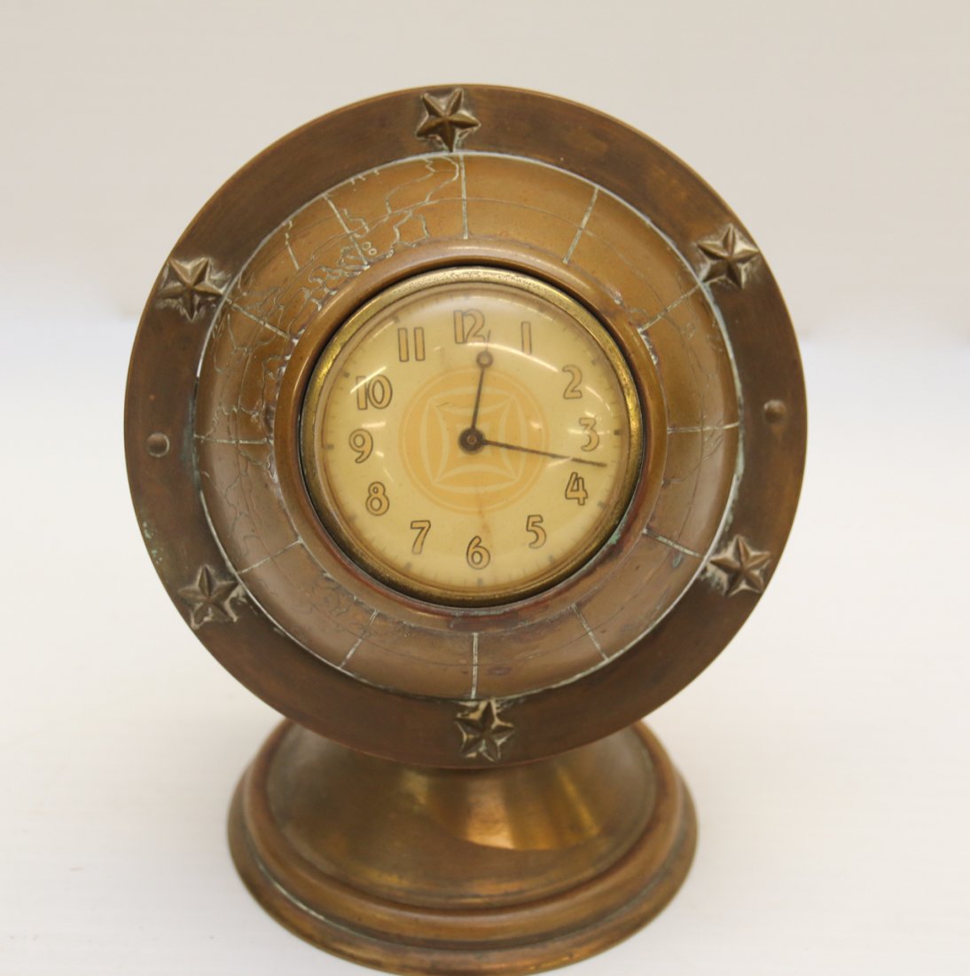 COPPER GLOBE CLOCK (1 of 3)